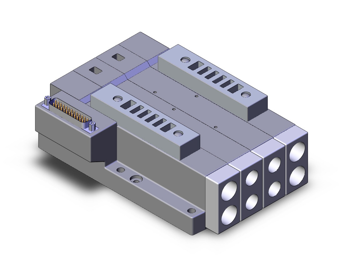 SMC SS5V4-10FD1-02BS-02T mfld, plug-in, d-sub connector, SS5V4 MANIFOLD SV4000