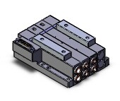 SMC SS5V4-10FD1-02D-C8 mfld, plug-in, d-sub connector, SS5V4 MANIFOLD SV4000