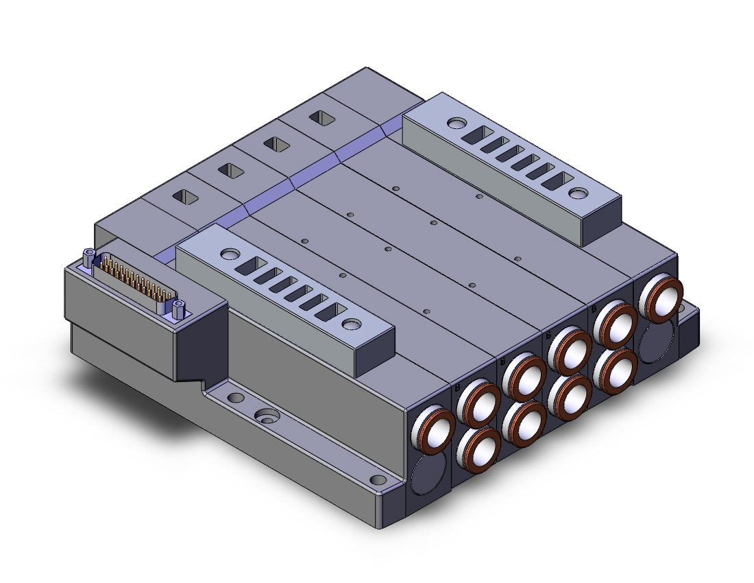 SMC SS5V4-10FD1-04BS-C12 mfld, plug-in, d-sub connector, SS5V4 MANIFOLD SV4000