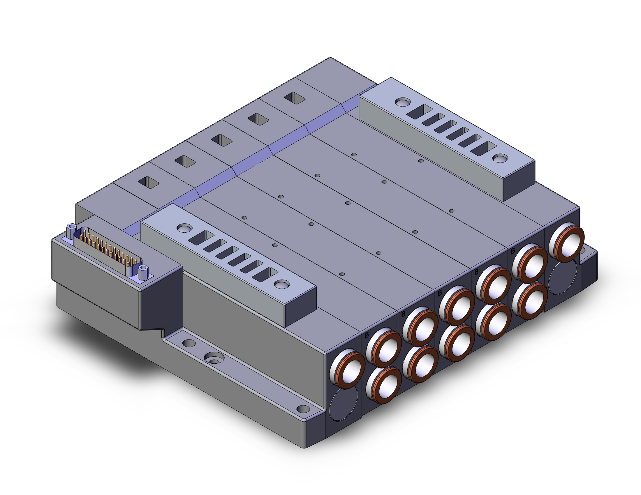 SMC SS5V4-10FD1-05BS-C12 mfld, plug-in, d-sub connector, SS5V4 MANIFOLD SV4000