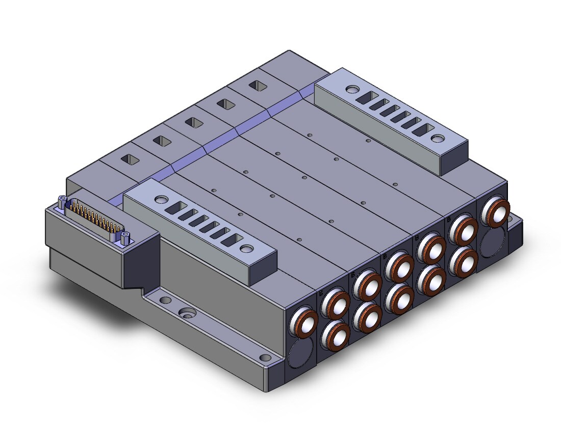 SMC SS5V4-10FD1-05BS-N11 mfld, plug-in, d-sub connector, SS5V4 MANIFOLD SV4000