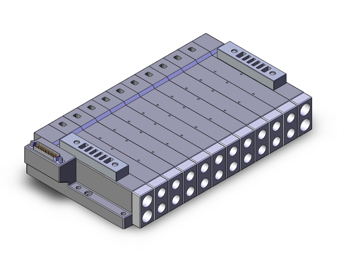 SMC SS5V4-10FD1-10BS-02T mfld, plug-in, d-sub connector, SS5V4 MANIFOLD SV4000