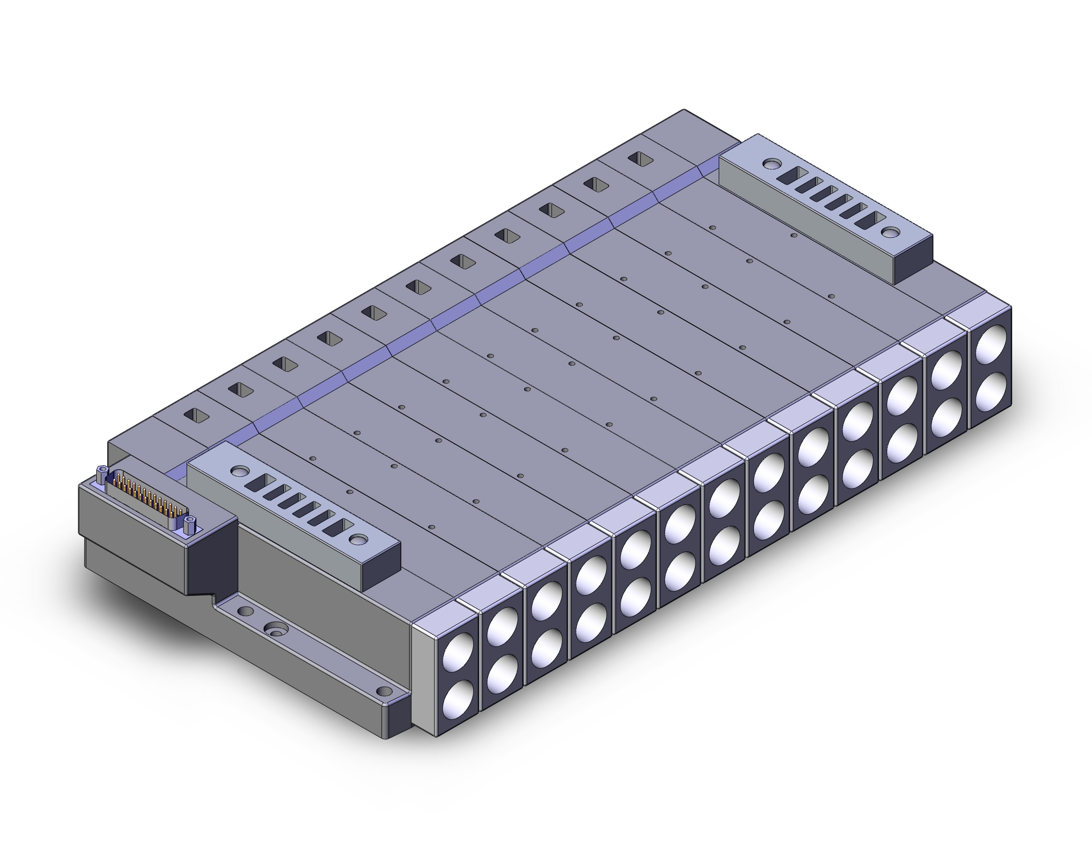 SMC SS5V4-10FD1-11BS-03T mfld, plug-in, d-sub connector, SS5V4 MANIFOLD SV4000