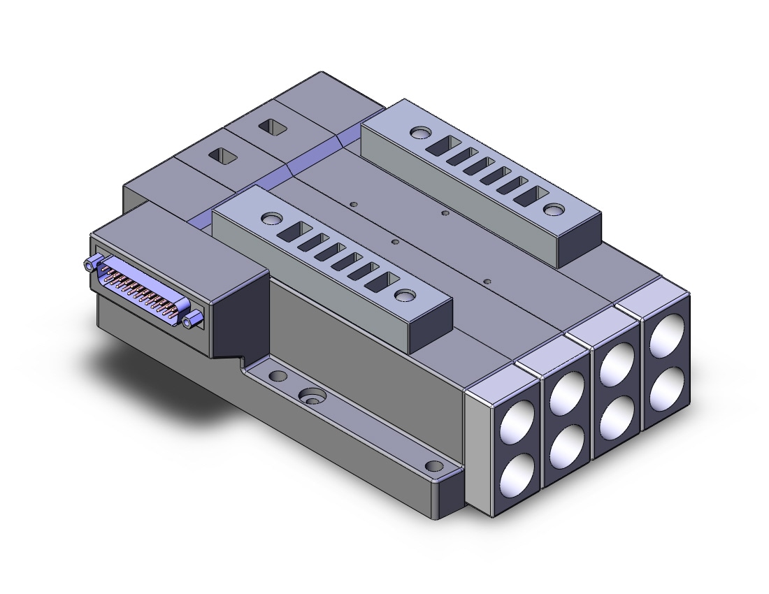 SMC SS5V4-10FD2-02BS-03T mfld, plug-in, d-sub connector, SS5V4 MANIFOLD SV4000