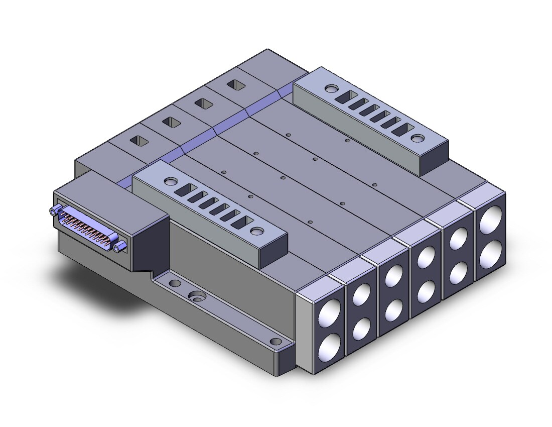 SMC SS5V4-10FD2-04BS-02T mfld, plug-in, d-sub connector, SS5V4 MANIFOLD SV4000