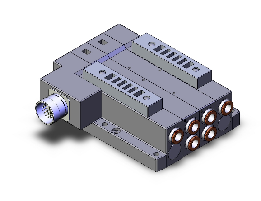 SMC SS5V4-W10CD-02BS-N11 mfld, plug-in, circular conn., SS5V4 MANIFOLD SV4000