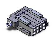 SMC SS5V4-W10CD-03D-03N mfld, plug-in, circular conn., SS5V4 MANIFOLD SV4000