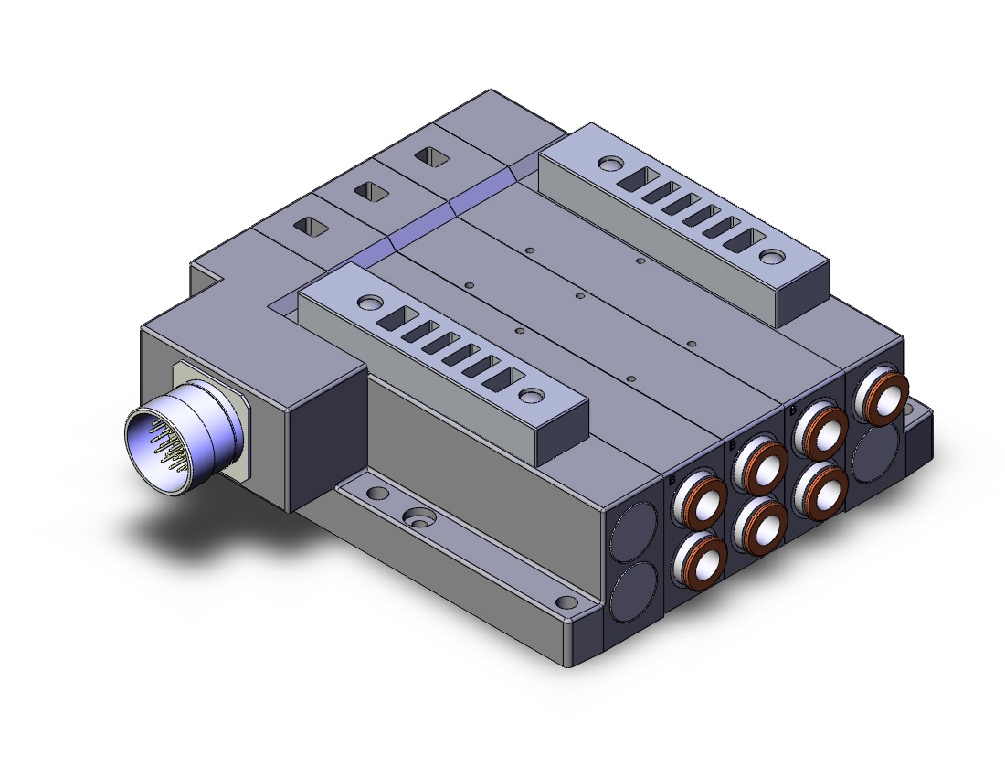 SMC SS5V4-W10CD-03US-N11 mfld, plug-in, circular conn., SS5V4 MANIFOLD SV4000