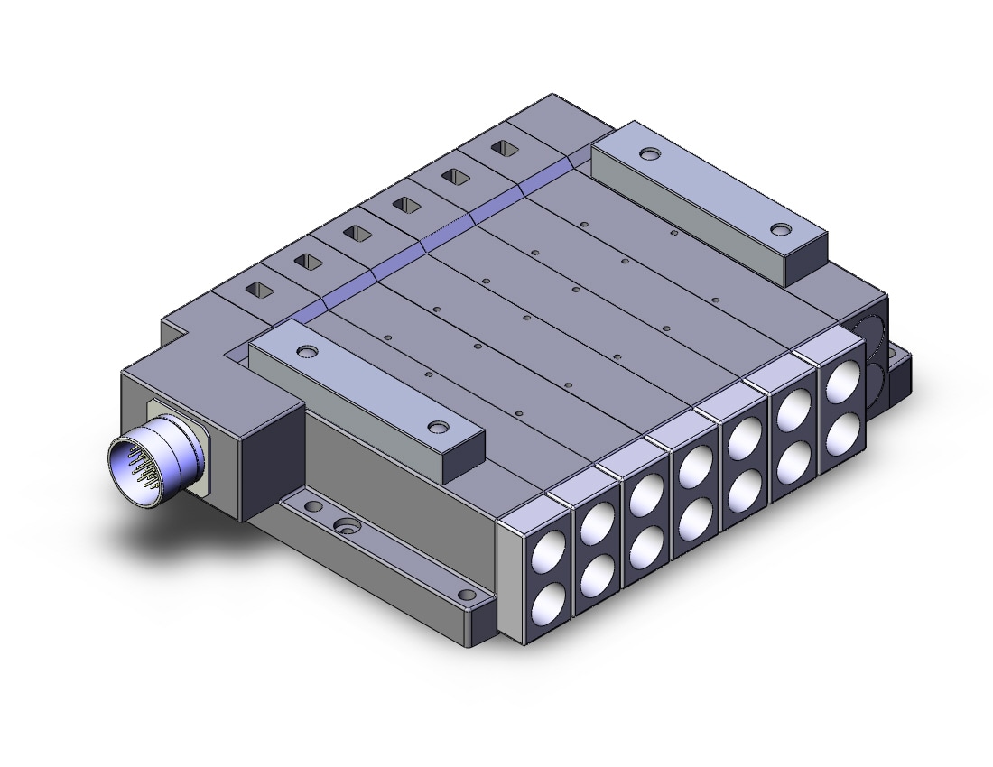 SMC SS5V4-W10CD-06D-03N mfld, plug-in, circular conn., SS5V4 MANIFOLD SV4000