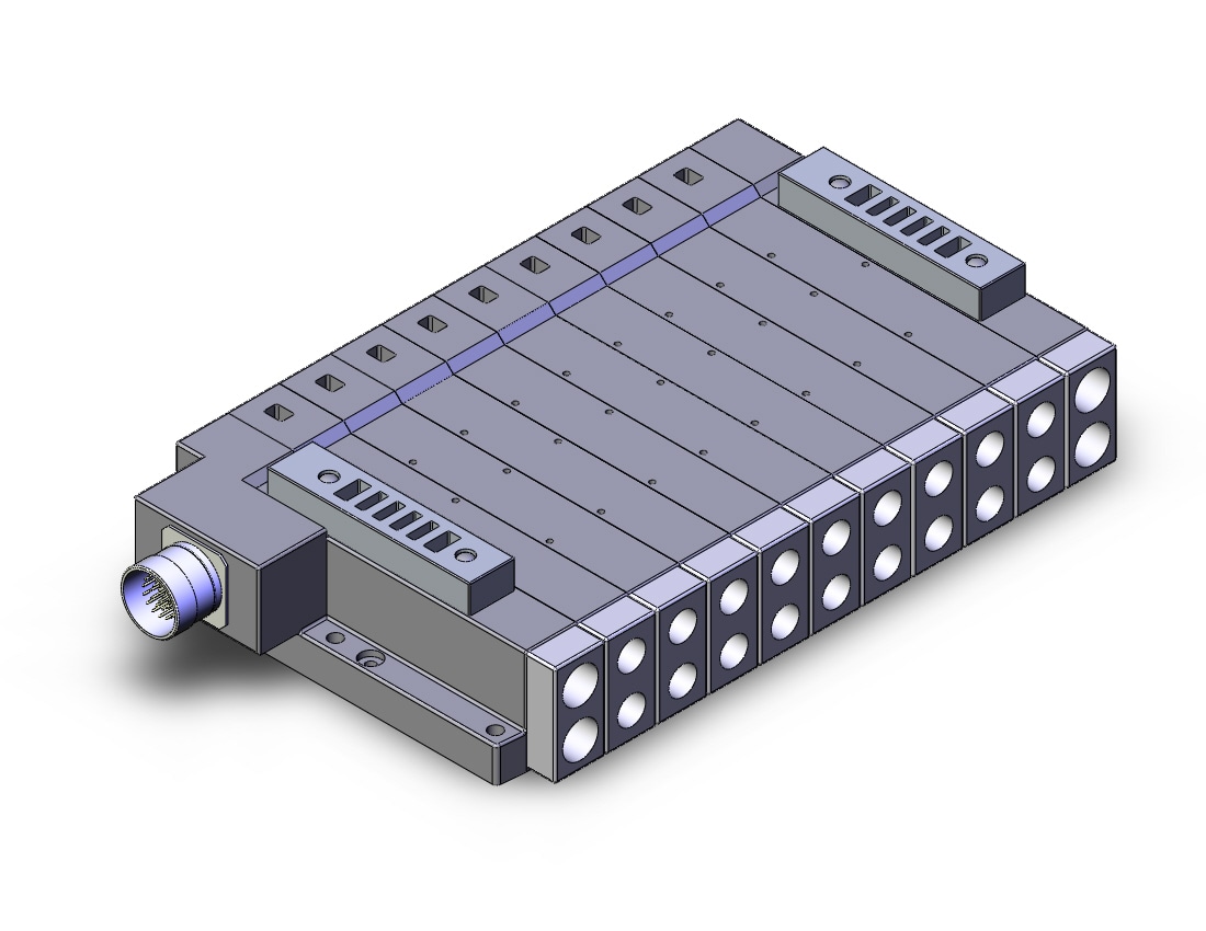 SMC SS5V4-W10CD-09BS-02T mfld, plug-in, circular conn., SS5V4 MANIFOLD SV4000