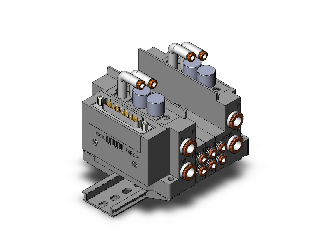 SMC SS5Y3-10F1-03BR-N3D ss5y3 3 sta manifold base, 4/5 PORT SOLENOID VALVE