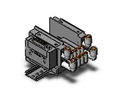 SMC SS5Y3-10F1-04B-L4D0 ss5y3 4 sta manifold base, 4/5 PORT SOLENOID VALVE