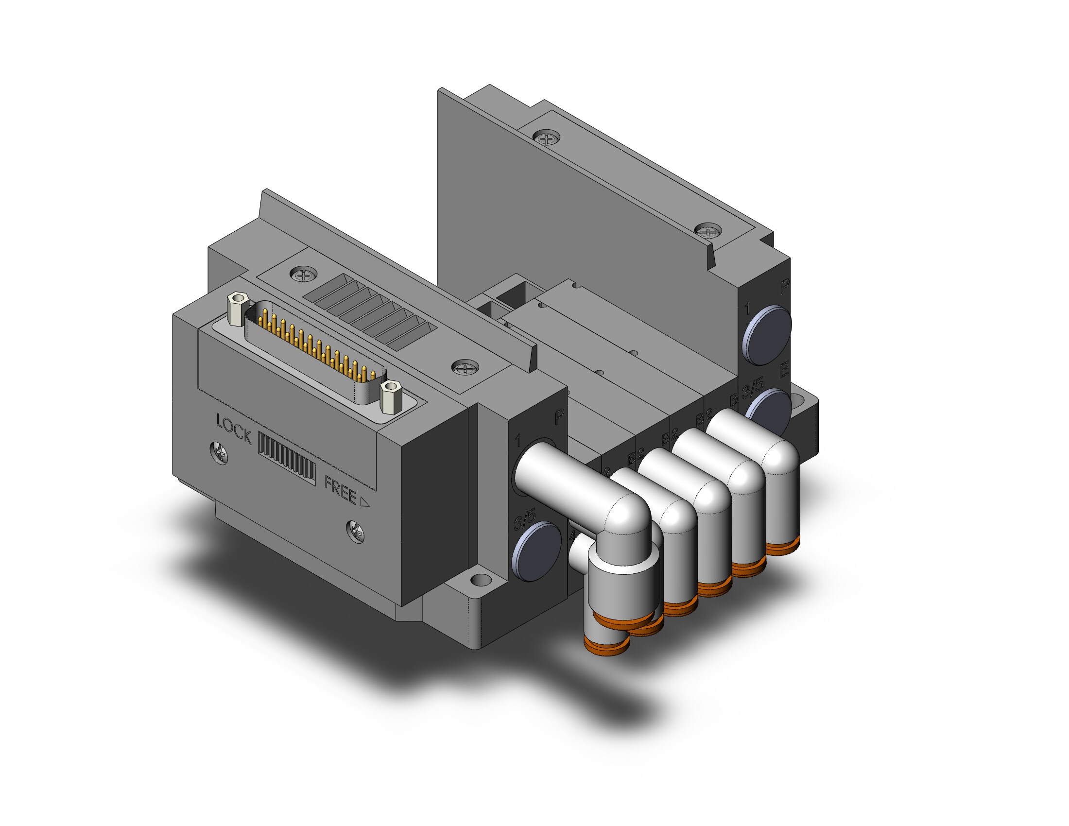 SMC SS5Y3-10F1-05DS-BN7 manifold, NEW SY3000 MFLD