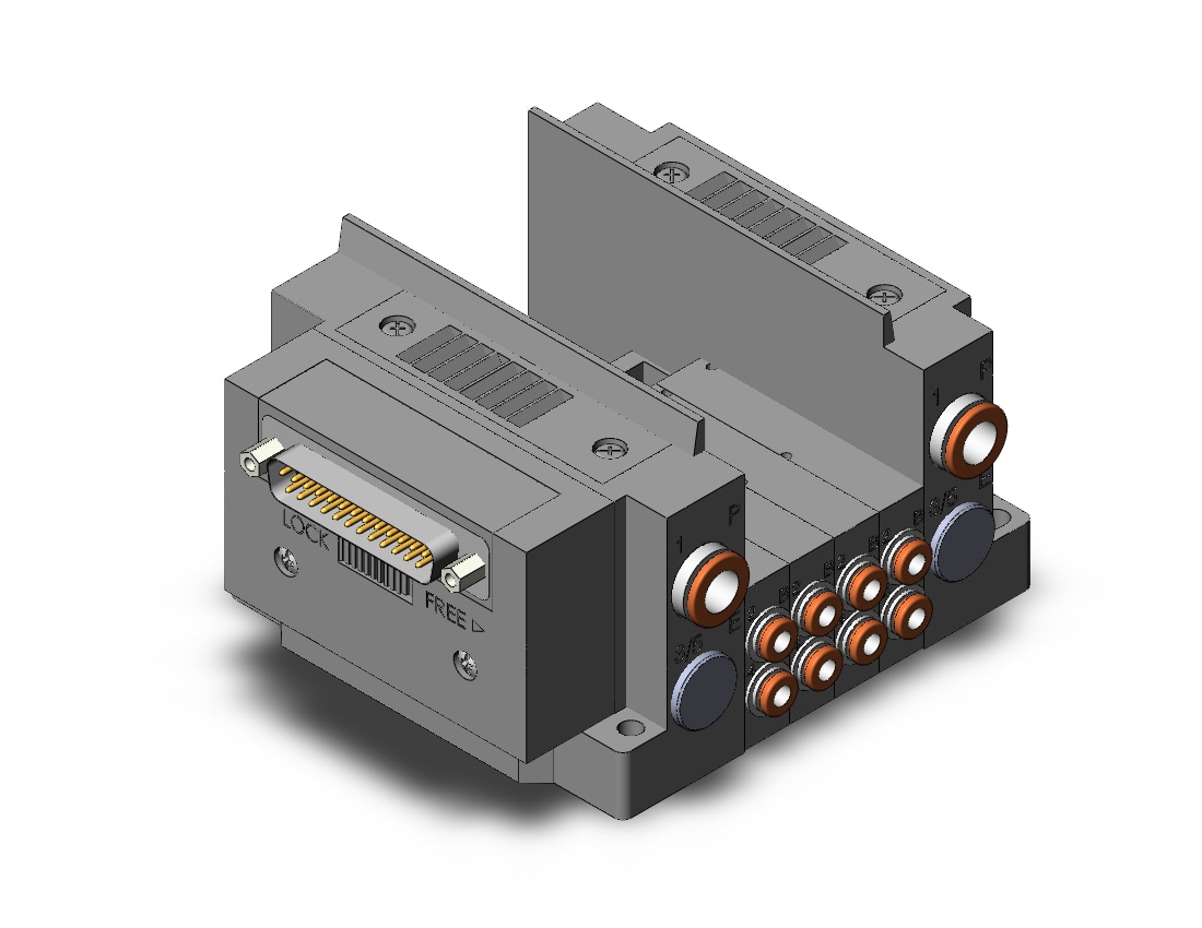 SMC SS5Y3-10F2-04BS-C4 ss5y3 4 sta manifold base, 4/5 PORT SOLENOID VALVE