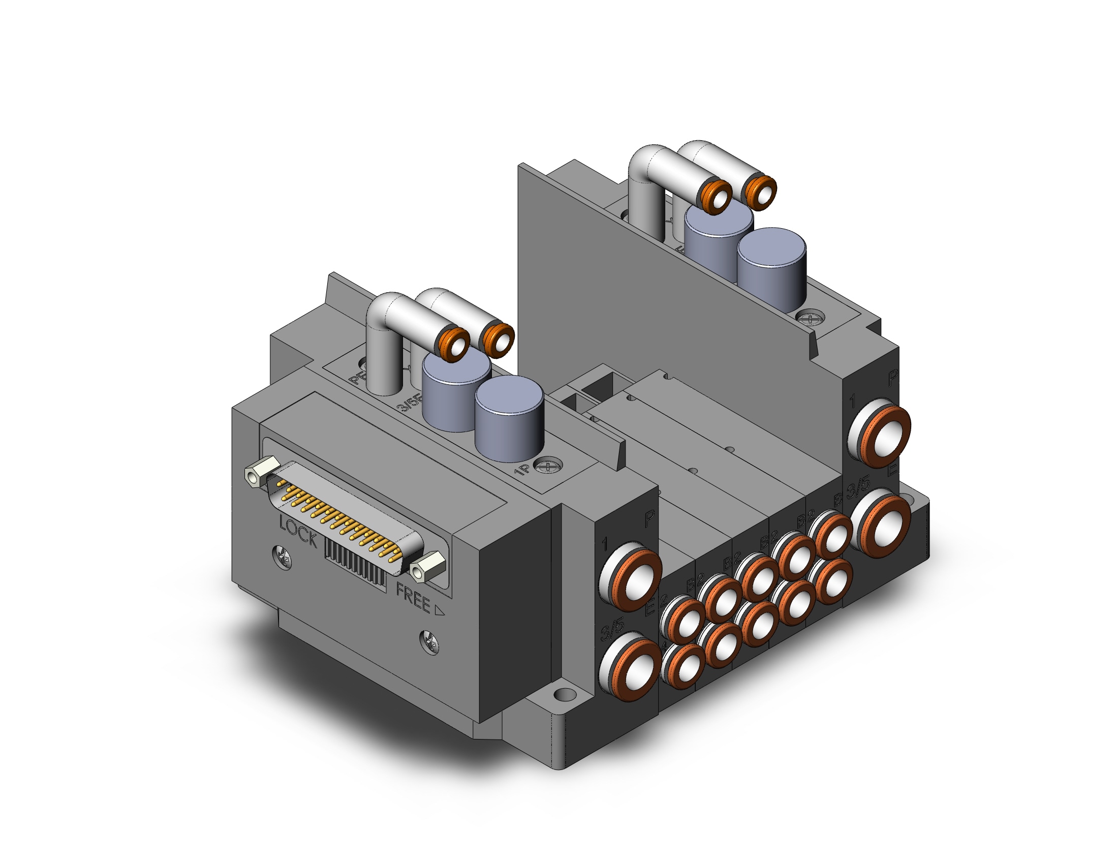 SMC SS5Y3-10F2-05BR-C6 manifold, NEW SY3000 MFLD