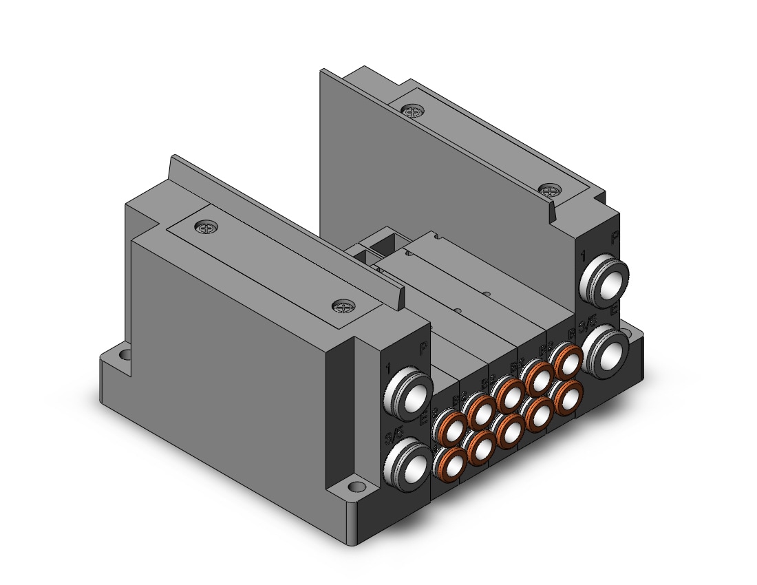 SMC SS5Y3-10S0-05C-C6 ss5y3 5 sta manifold base, 4/5 PORT SOLENOID VALVE