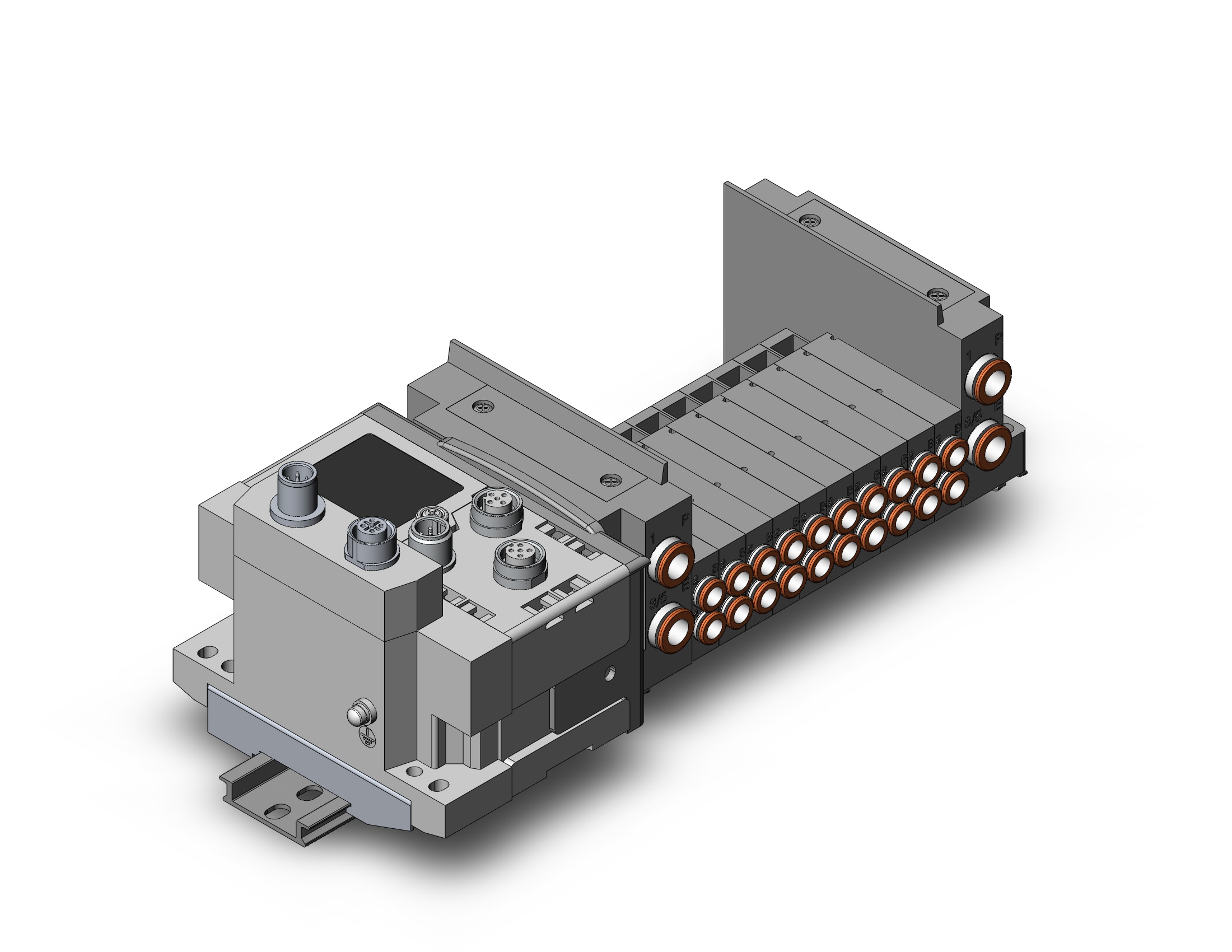 SMC SS5Y3-10S6F2-10B-C6D ss5y3 10 sta manifold base, 4/5 PORT SOLENOID VALVE