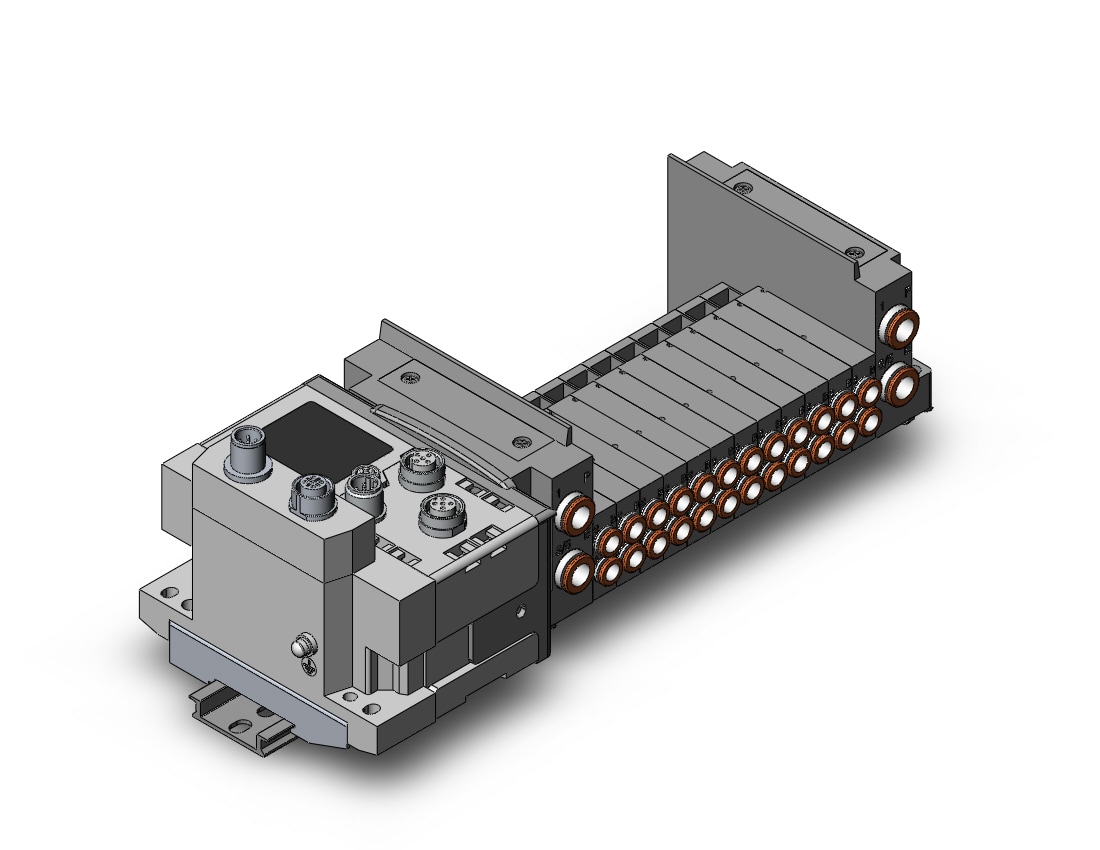 SMC SS5Y3-10S6F2-12B-C6D ss5y3 12 sta manifold base, 4/5 PORT SOLENOID VALVE