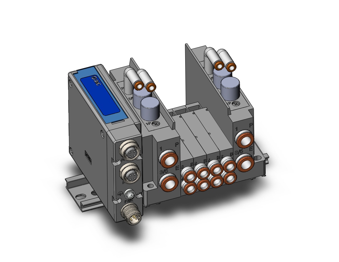 SMC SS5Y3-10SDAN-04BR-N7D ss5y3 4 sta manifold base, 4/5 PORT SOLENOID VALVE