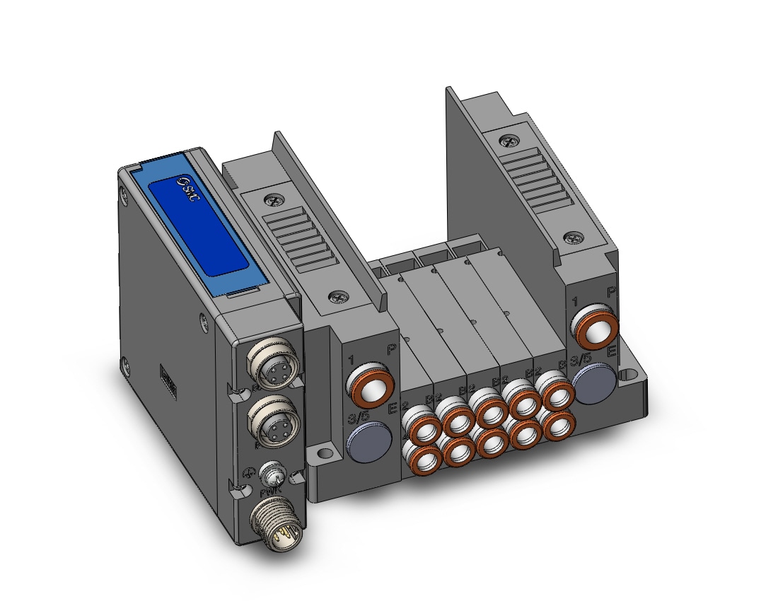 SMC SS5Y3-10SDBN-05BS-N7 ss5y3 5 sta manifold base, 4/5 PORT SOLENOID VALVE