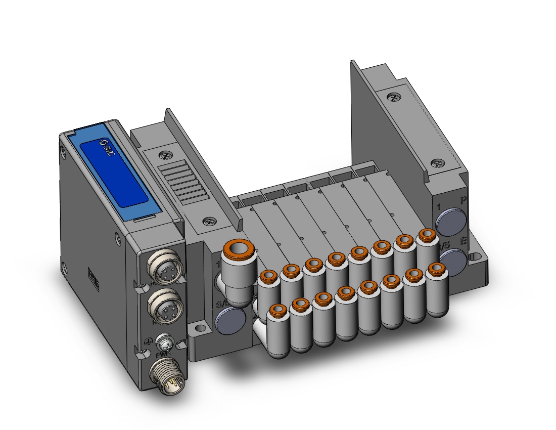 SMC SS5Y3-10SDBN-08DS-LN3 ss5y3 8 sta manifold base, 4/5 PORT SOLENOID VALVE