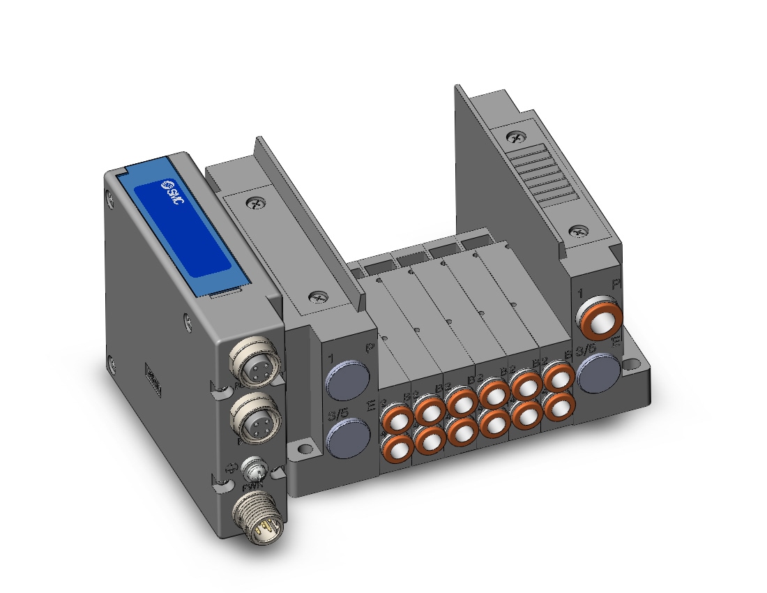 SMC SS5Y3-10SEAN-06US-C6 ss5y3 6 sta manifold base, 4/5 PORT SOLENOID VALVE