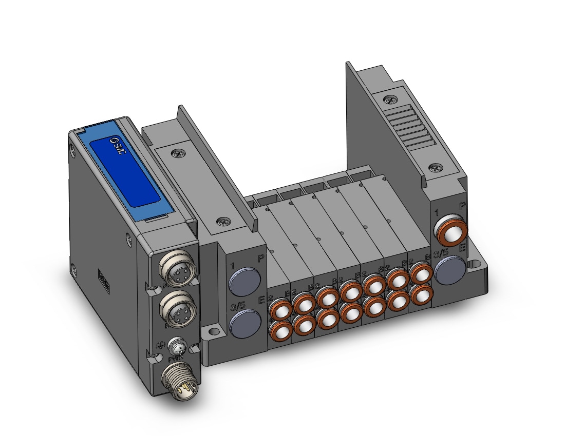 SMC SS5Y3-10SEAN-07US-C6 ss5y3 7 sta manifold base, 4/5 PORT SOLENOID VALVE