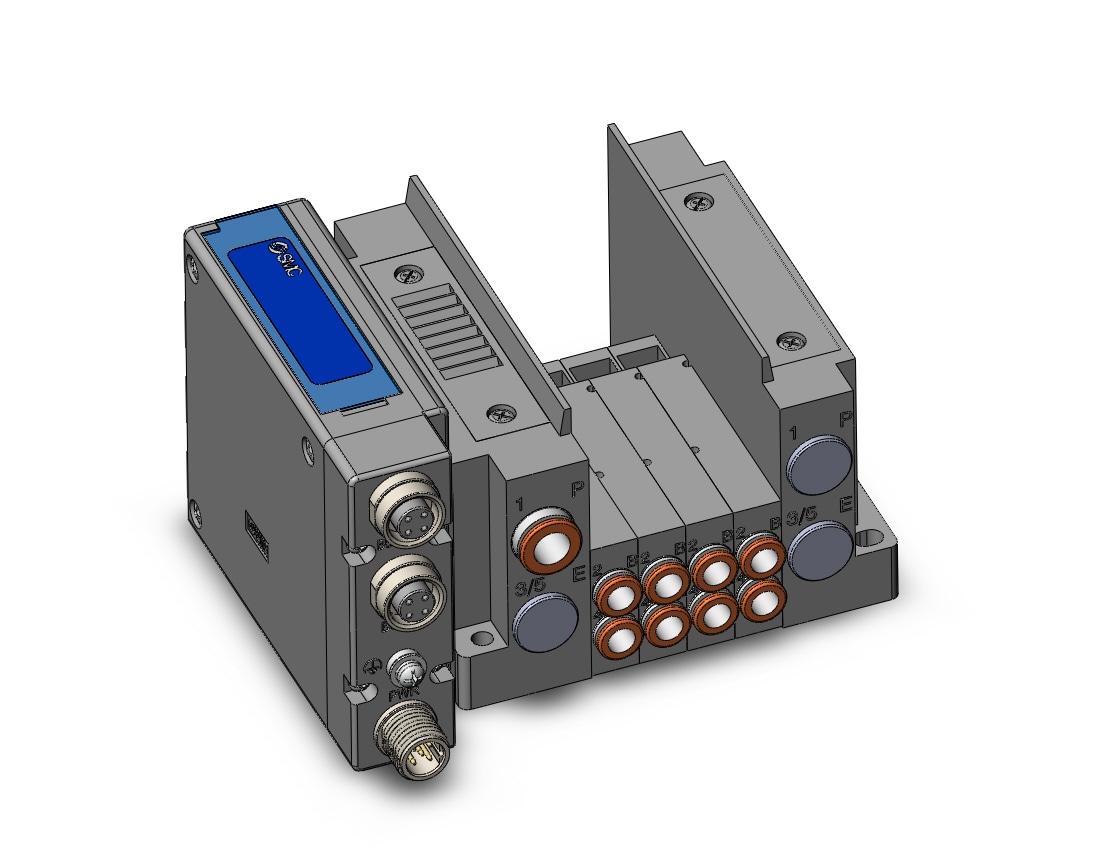 SMC SS5Y3-10SEBN-04DS-C6 ss5y3 4 sta manifold base, 4/5 PORT SOLENOID VALVE