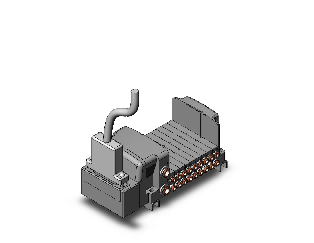 SMC SS0750-09N1N7FD1-D0 plug-in type stacking manifold, 3 PORT SOLENOID VALVE