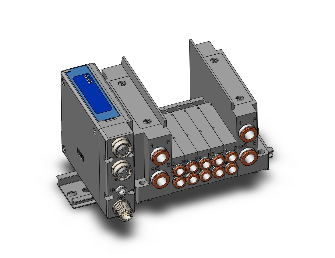 SMC SS5Y3-10SFB-05B-C6D ss5y3 5 sta manifold base, 4/5 PORT SOLENOID VALVE