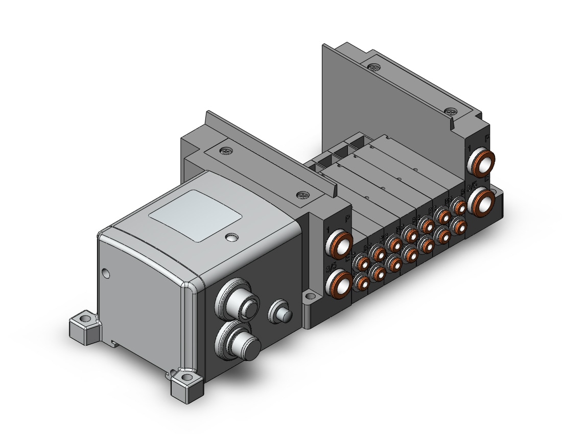 SMC SS5Y3-10SZE-07B-N1 ss5y3 7 sta manifold base, 4/5 PORT SOLENOID VALVE