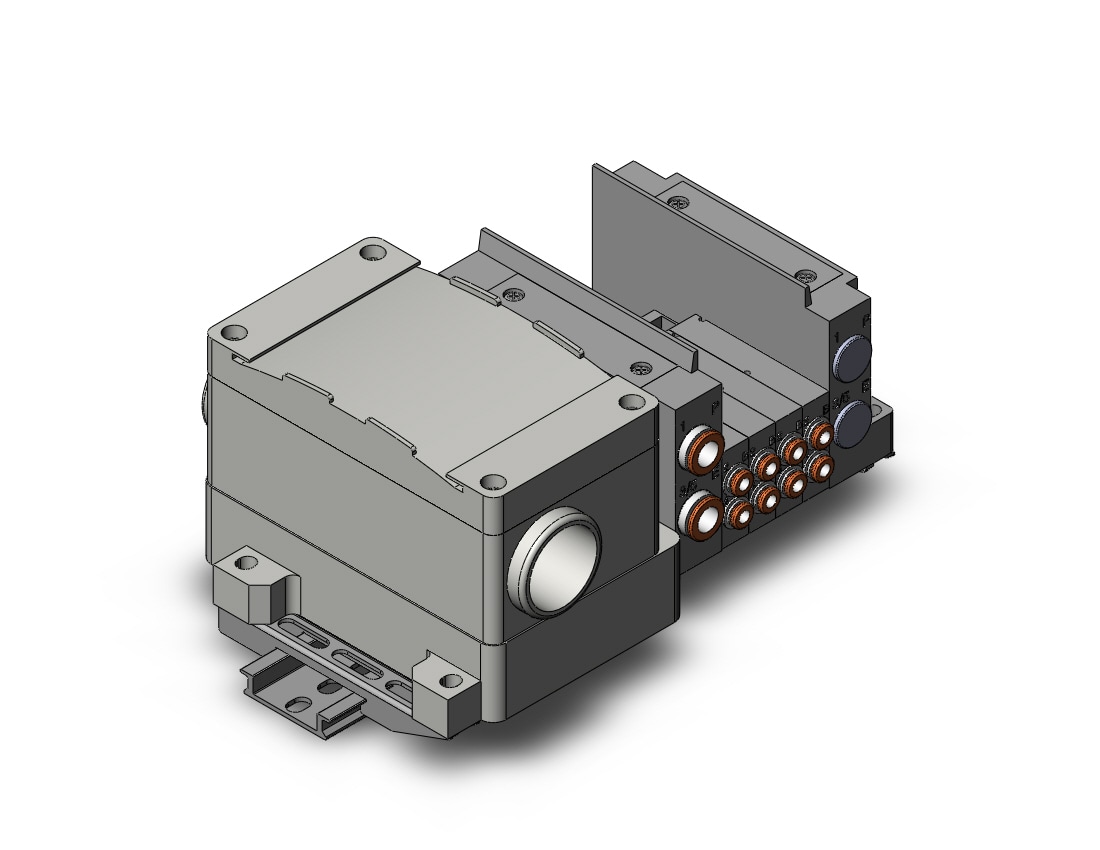 SMC SS5Y3-10T-04D-N3D ss5y3 4 sta manifold base, 4/5 PORT SOLENOID VALVE