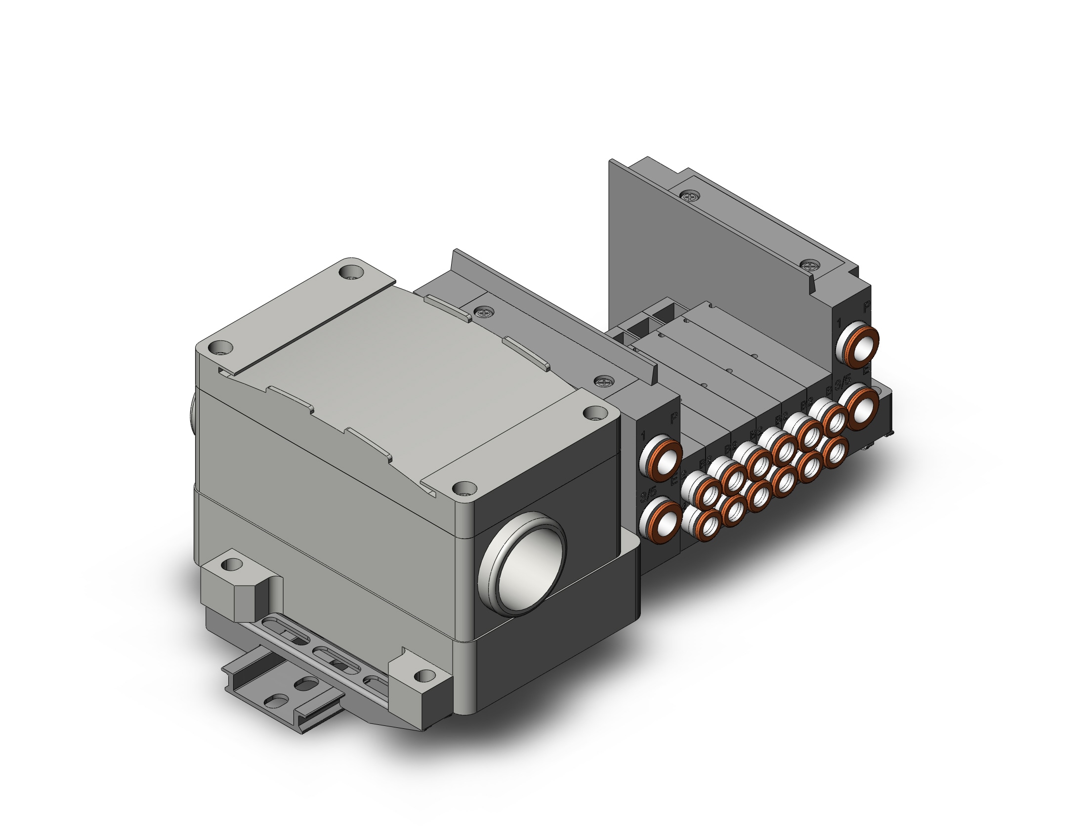 SMC SS5Y3-10T-06B-N7D ss5y3 6 sta manifold base, 4/5 PORT SOLENOID VALVE