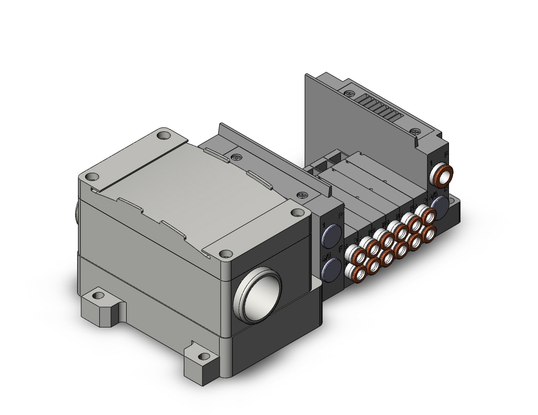 SMC SS5Y3-10T-06US-N7 ss5y3 6 sta manifold base, 4/5 PORT SOLENOID VALVE