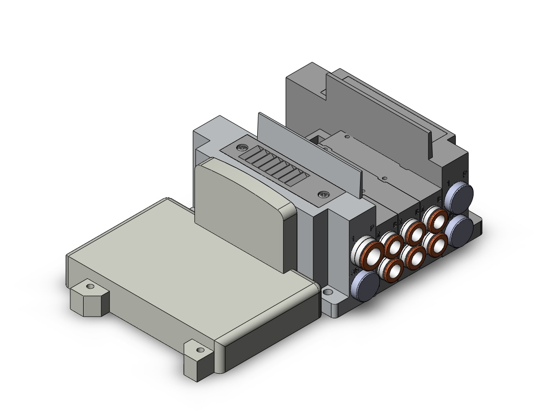 SMC SS5Y5-10S40-03DS-C8 ss5y5 3 sta manifold base, 4/5 PORT SOLENOID VALVE