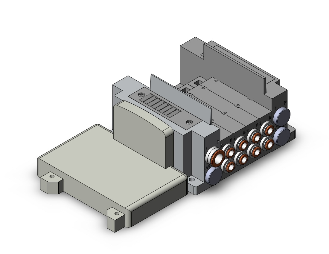 SMC SS5Y5-10S40-04DS-C6 ss5y5 4 sta manifold base, 4/5 PORT SOLENOID VALVE