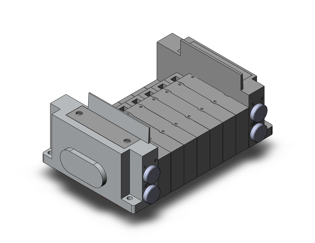 SMC SS5Y5-11S0-07B-N7 ss5y5 7 sta manifold base, 4/5 PORT SOLENOID VALVE