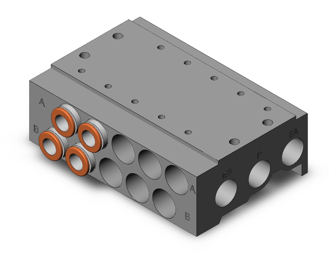 SMC SS5Y5-41-05-N9 mfld, base mt, sy5000 series, SS5Y5 MANIFOLD SY5000***