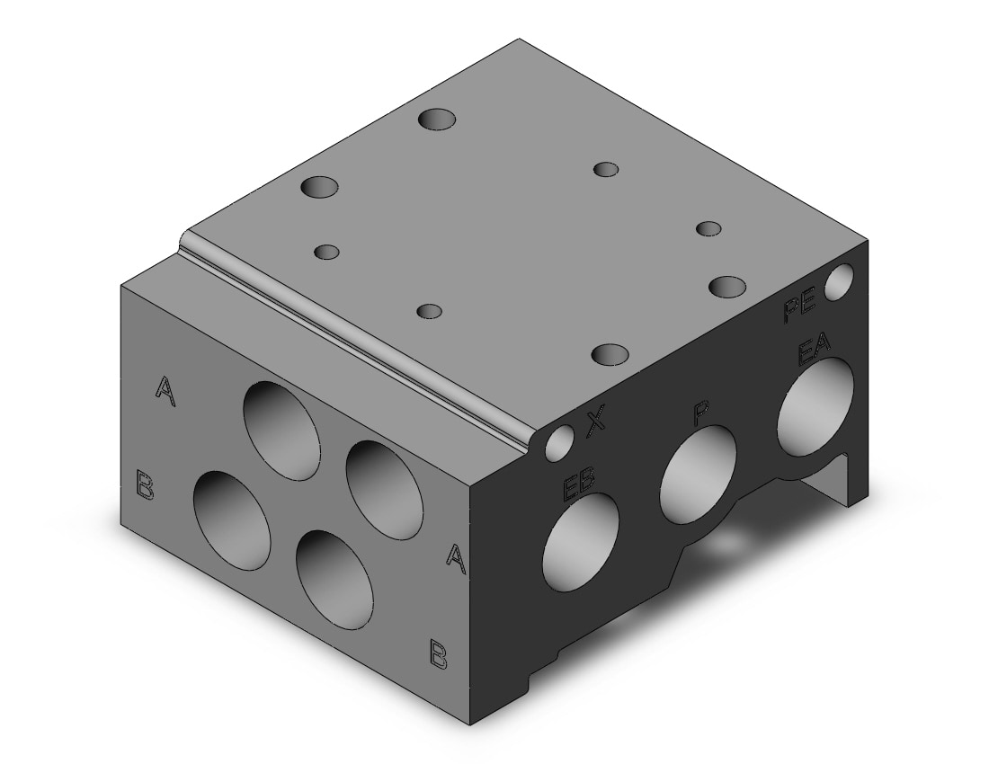 SMC SS5Y5-42-02-02F-Q mfld, base mt, sy5000 series, SS5Y5 MANIFOLD SY5000