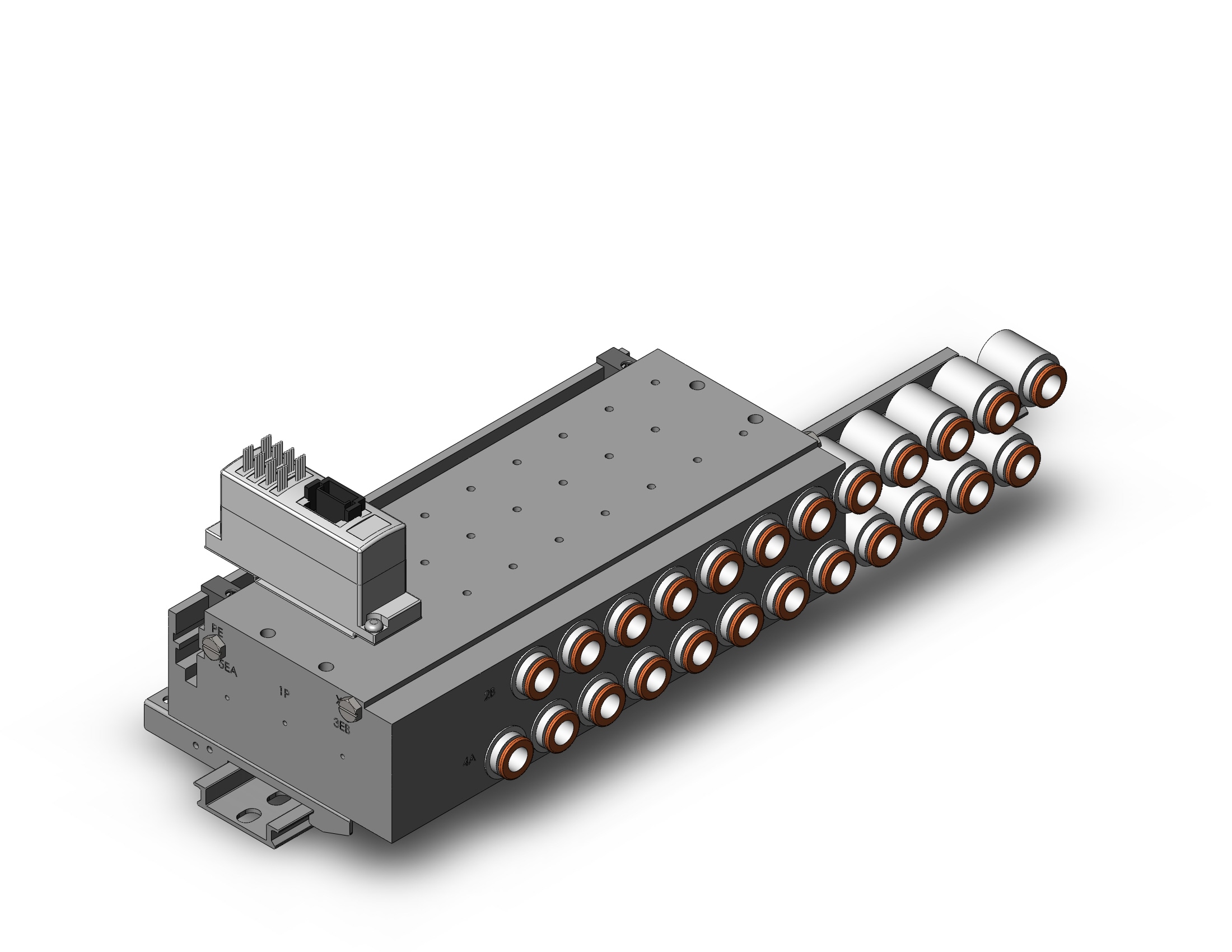 SMC SS5Y7-50S5N-07B-N11T plug-in metal base, 4/5 PORT SOLENOID VALVE