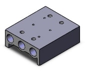 SMC SS5YJ5-20-02-00F mfld assy, 2-sta, SS5YJ5 MANIFOLD SYJ5000 5/PORT