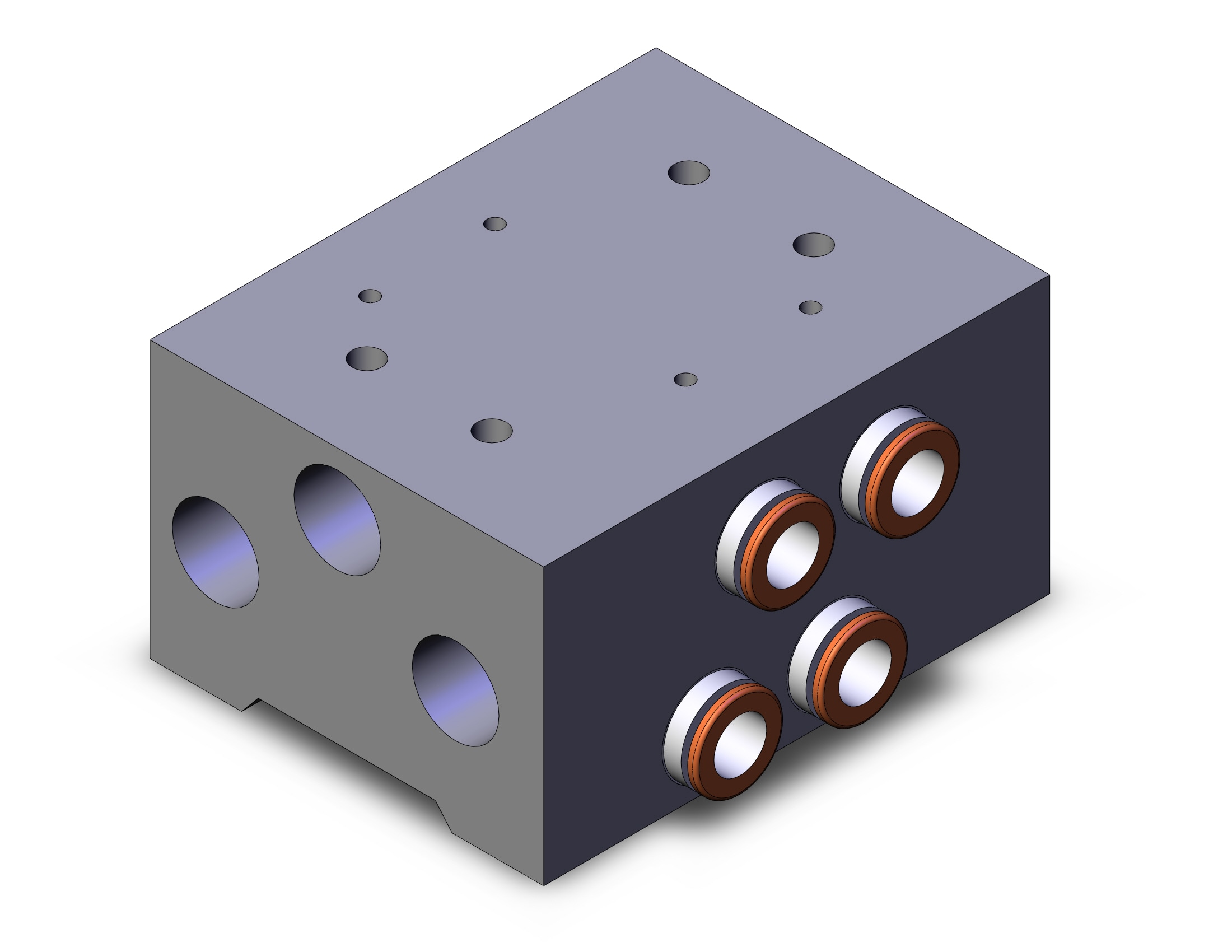 SMC SS5YJ7-42-02-C8 manifold, base mt, SS5YJ7 MANIFOLD SYJ7000 5/PORT***