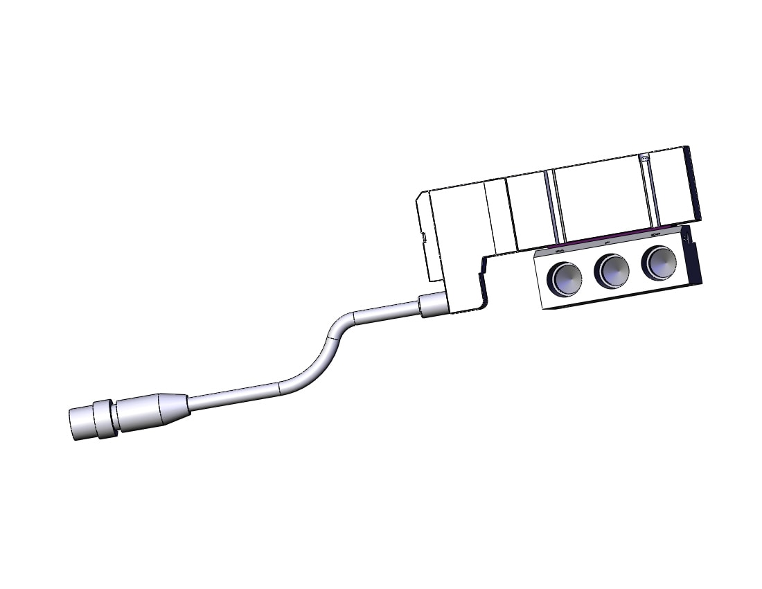 SMC SV2100-5W1R-02 valve, sgl sol, plug-in, SV2000 SOLENOID VALVE, 5-PORT