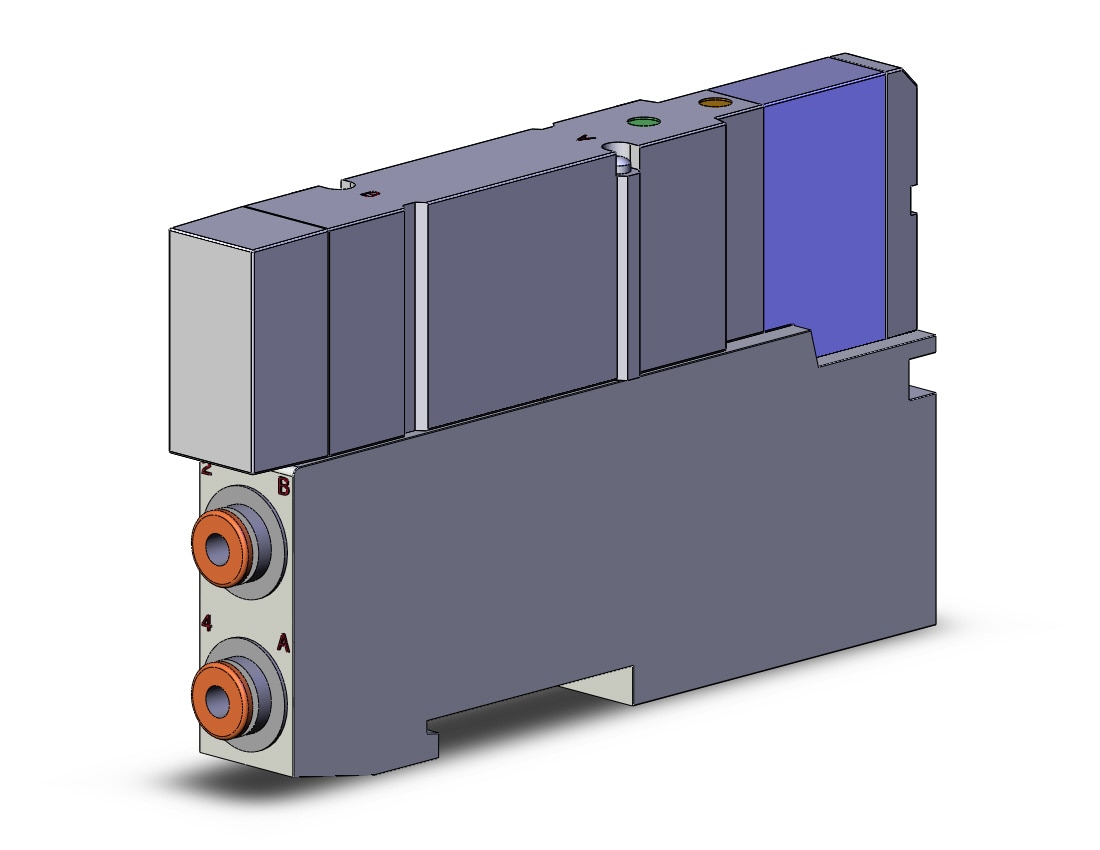 SMC SV2300-5FU-C-C4 valve, cassette w/mfld block, SV2000 SOLENOID VALVE, 5-PORT