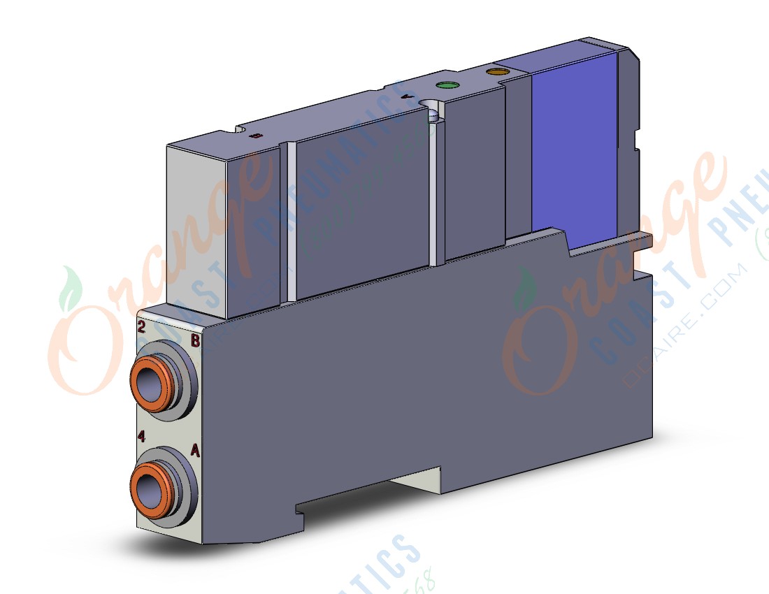 SMC SV2A00-5FUD-C-C6 valve, cassette w/mfld block, SV2000 SOLENOID VALVE, 5-PORT