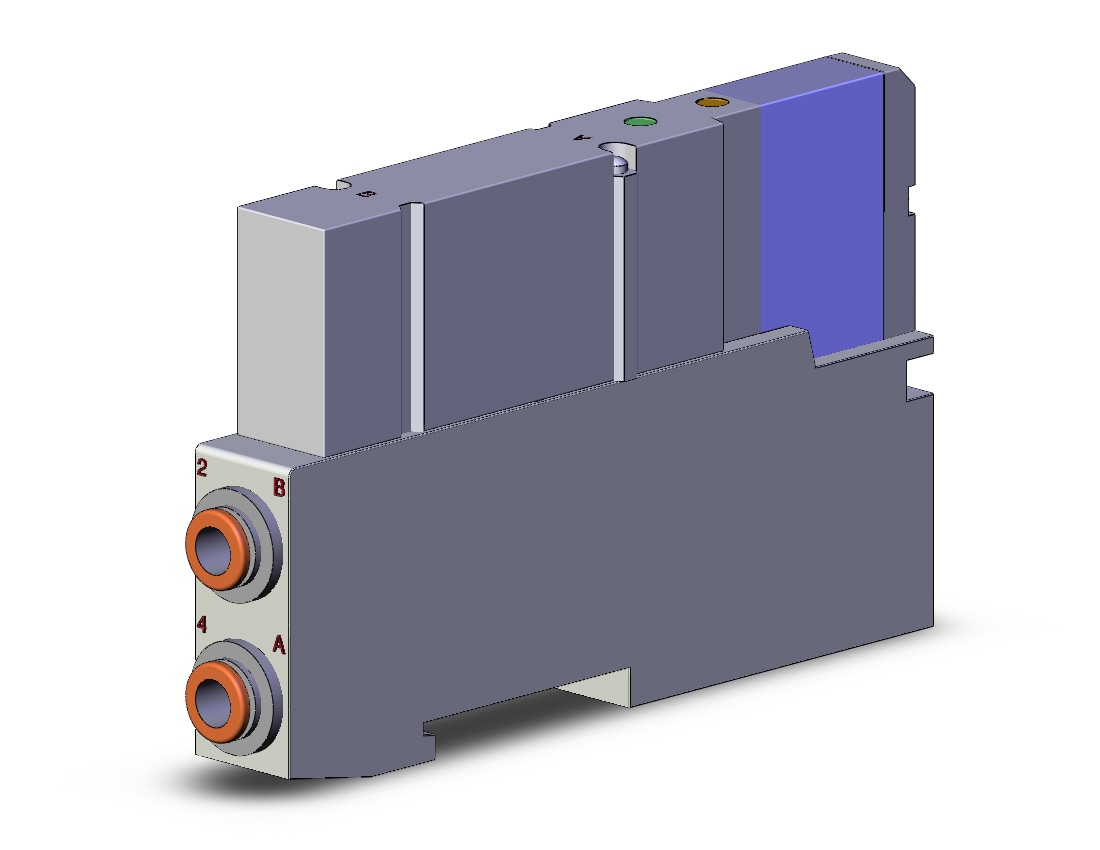 SMC SV2B00-5FU-C-C6 valve, cassette w/mfld block, SV2000 SOLENOID VALVE, 5-PORT