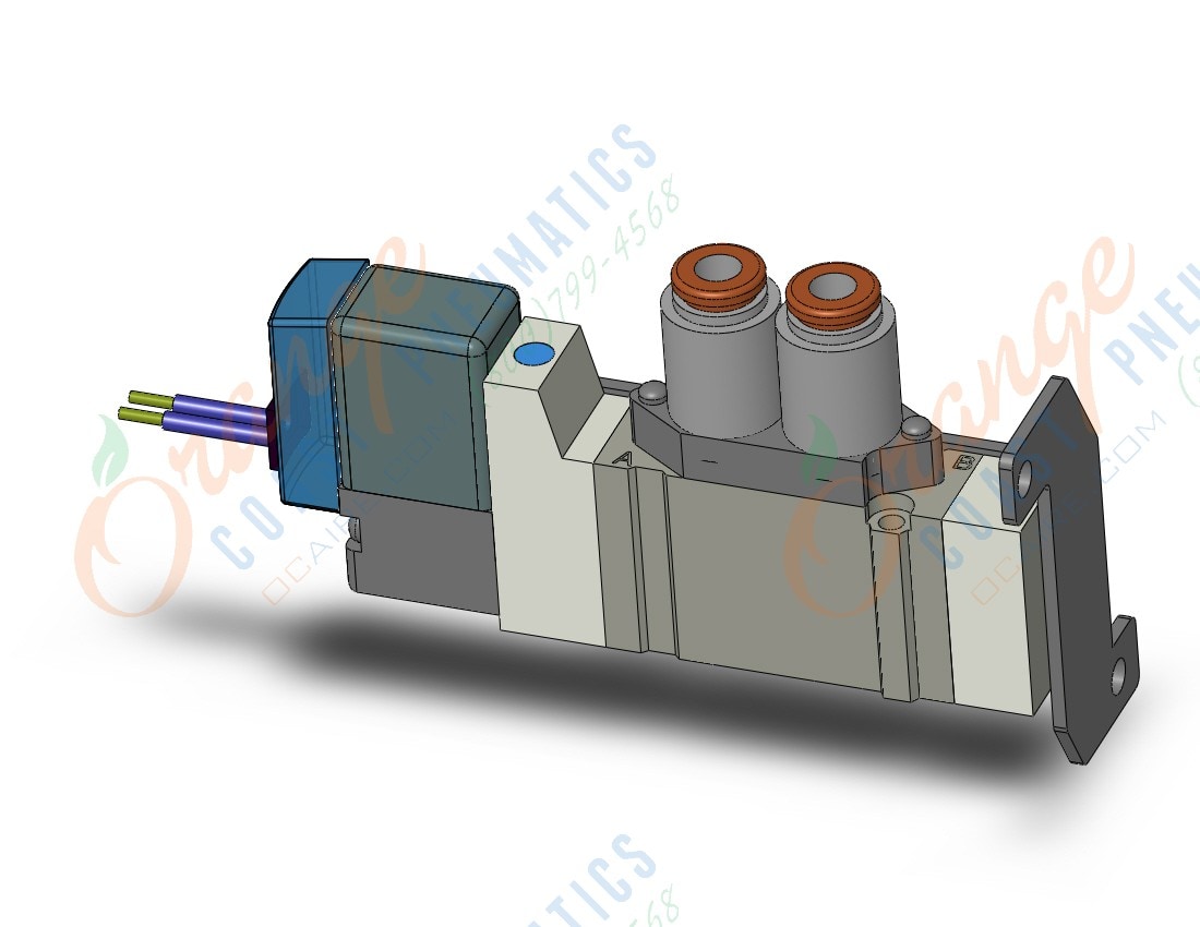 SMC SY3120-5G-C4-F1 valve, sgl sol, body pt (dc), SY3000 SOL