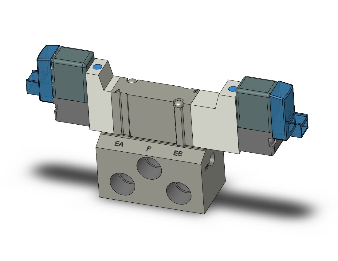 SMC SY3340-5LOZ-01 valve, dbl sol, base mt (dc), SY3000 SOL/