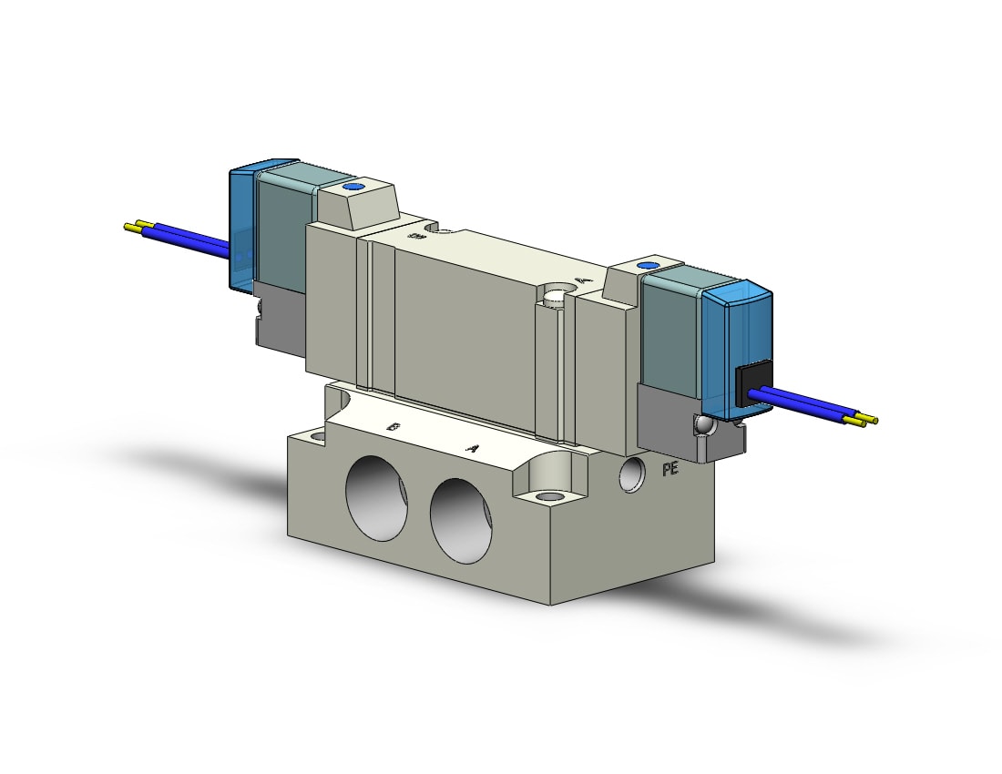 SMC SY5240-5G-02 valve, dbl sol, base mt (dc), SY5000 SOL/VA