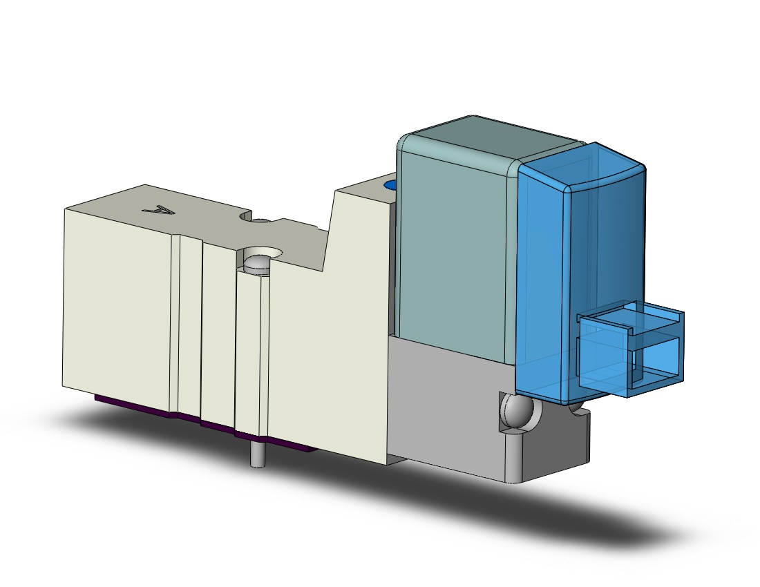 SMC SYJ3130-5LOS valve, sgl sol, base mt (dc), SYJ3000 SOL VALVE 4/5 PORT***